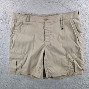 REI Co-op Mens Sahara Cargo Shorts Khaki Tan Hiking Outdoor Size 42